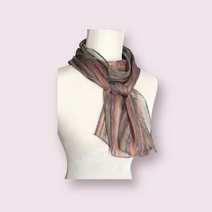 Sheer, Silk Multicolor, Multi-use 10” x 50” Scarf. $30.
